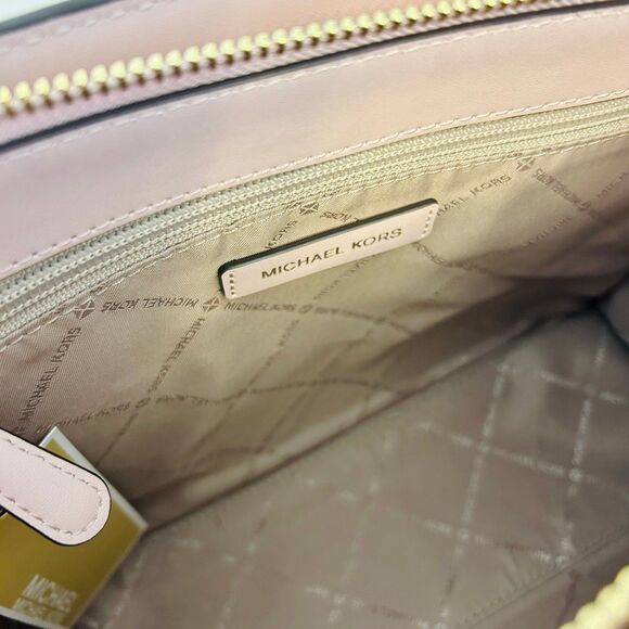 Michael Kors Purse Sheila Medium Ombré Signature Logo Satchel Powder Blush - Picture 9 of 11